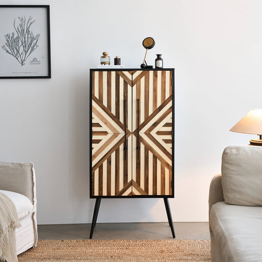 50” Tall Accent Cabinet with Reclaimed Wood Doors