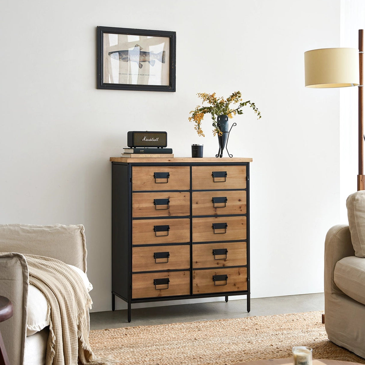 Rhylen Faux-Drawer Cabinet