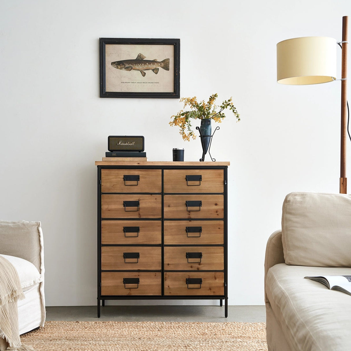 Rhylen Faux-Drawer Cabinet