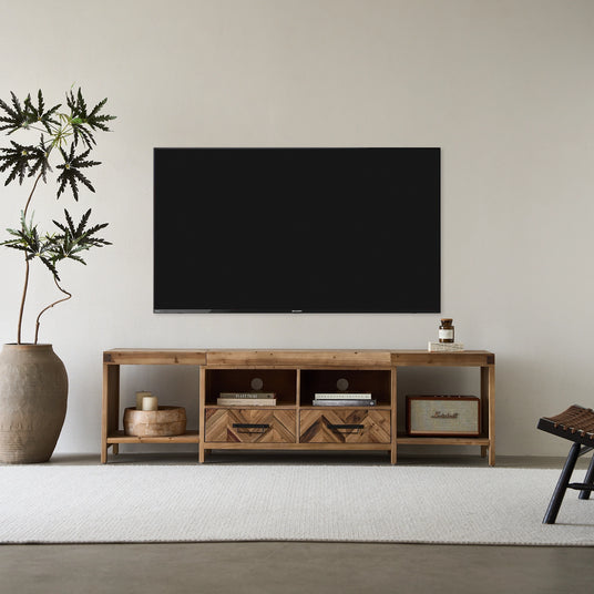 Reclaimed Wood TV Stand for TV Up to 80”