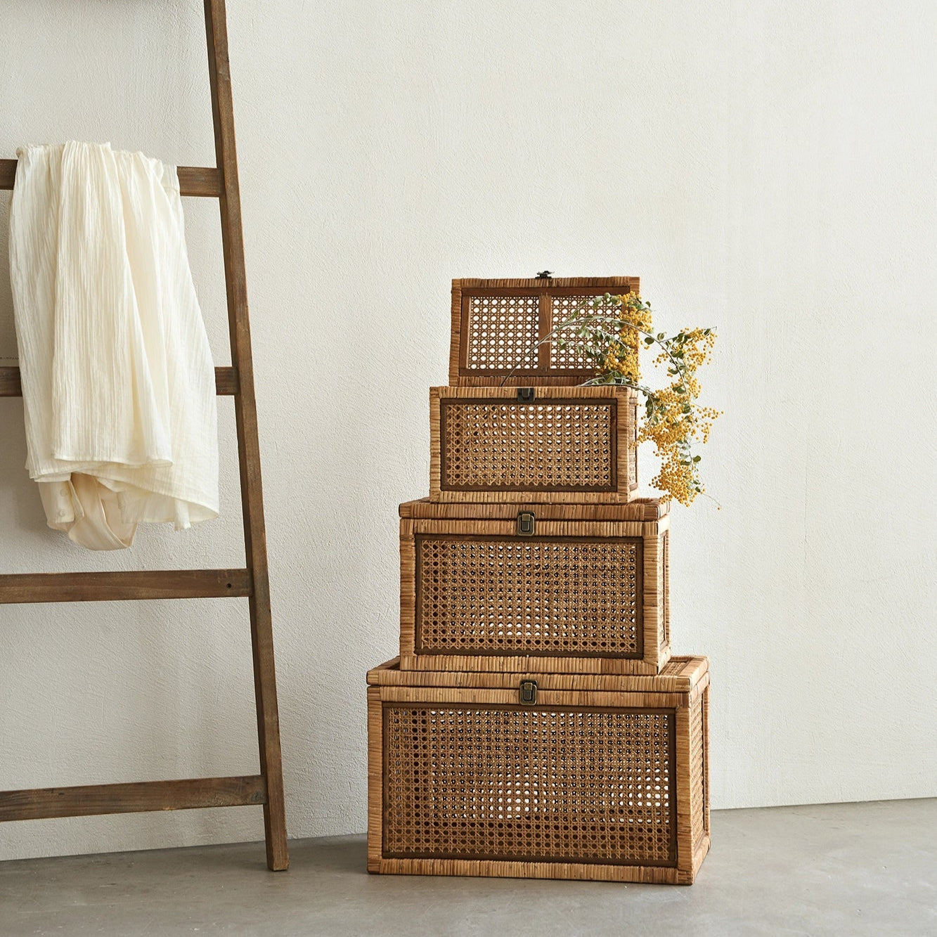 Rattan Storage Box, Set of 3
