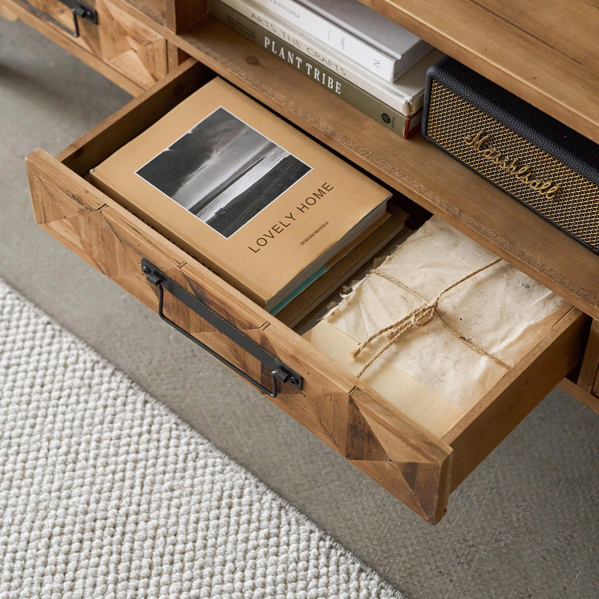 Reclaimed Wood TV Stand for TV Up to 60"