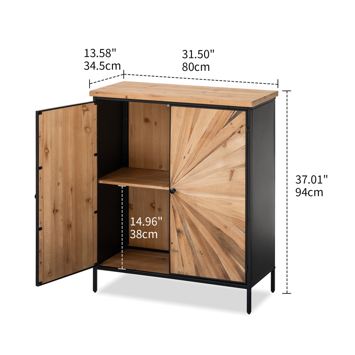 Acadia 31"x37" Accent Storage Cabinet