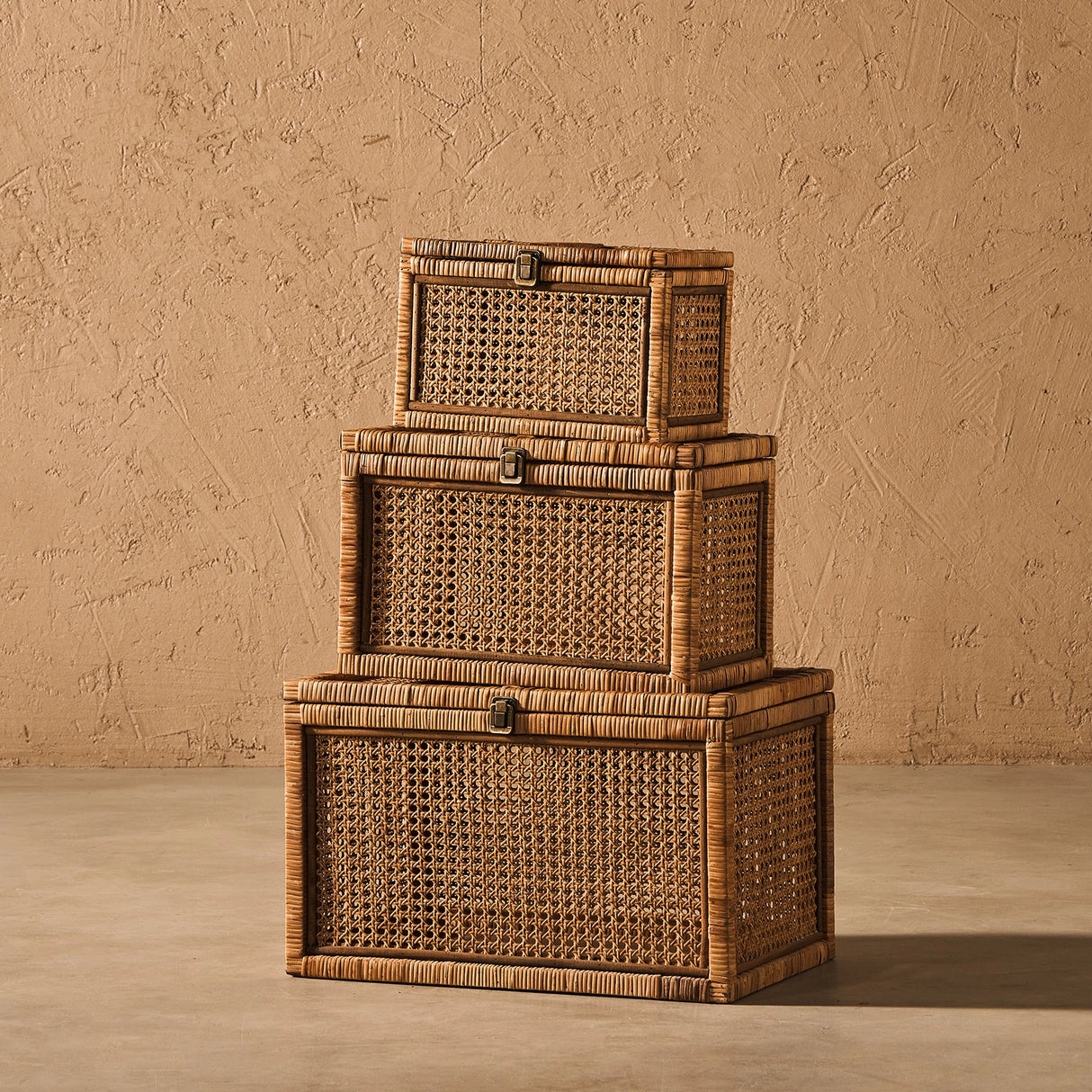 Rattan Storage Box, Set of 3