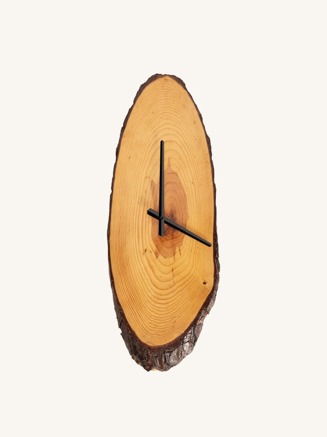 Natural Fir Wood Stem Clock
