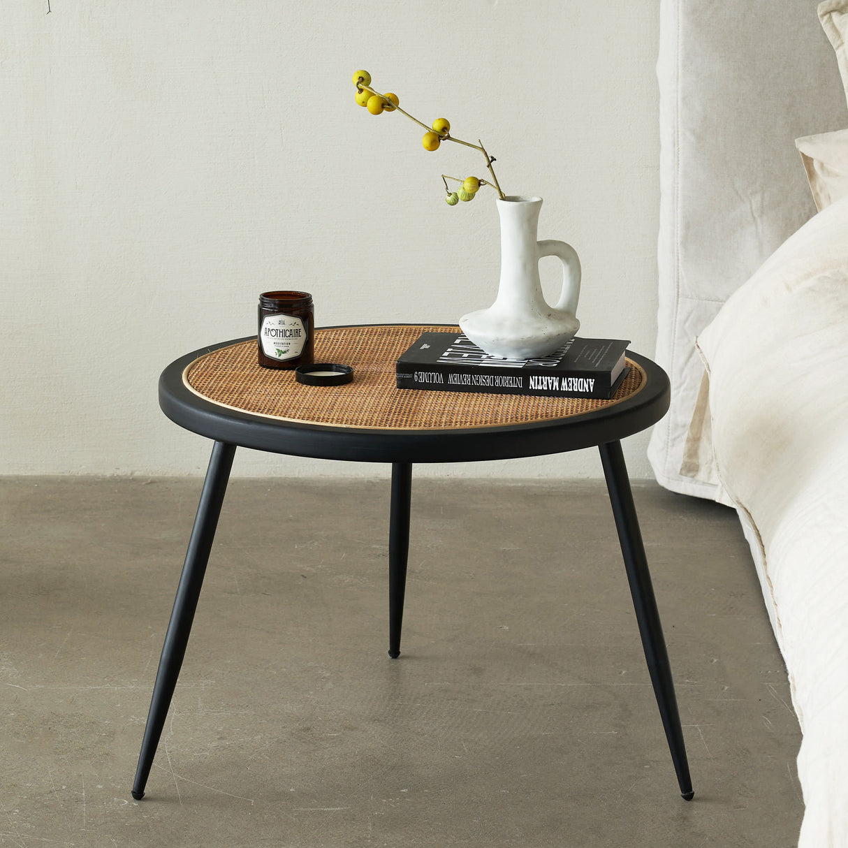 Round Rattan Coffee Table