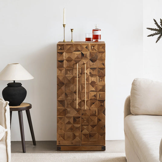 Bar Cabinet with Reclaimed Wood Doors