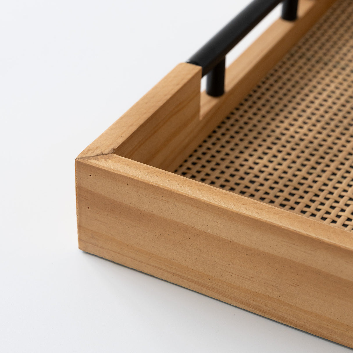 Rectangular Natural Rattan Tray, Set of 2