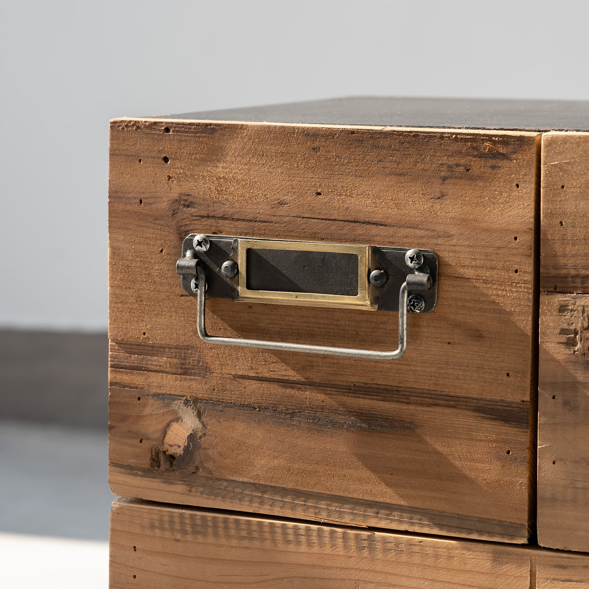 Vintage Wood Nightstand with Pristine Wood Drawers