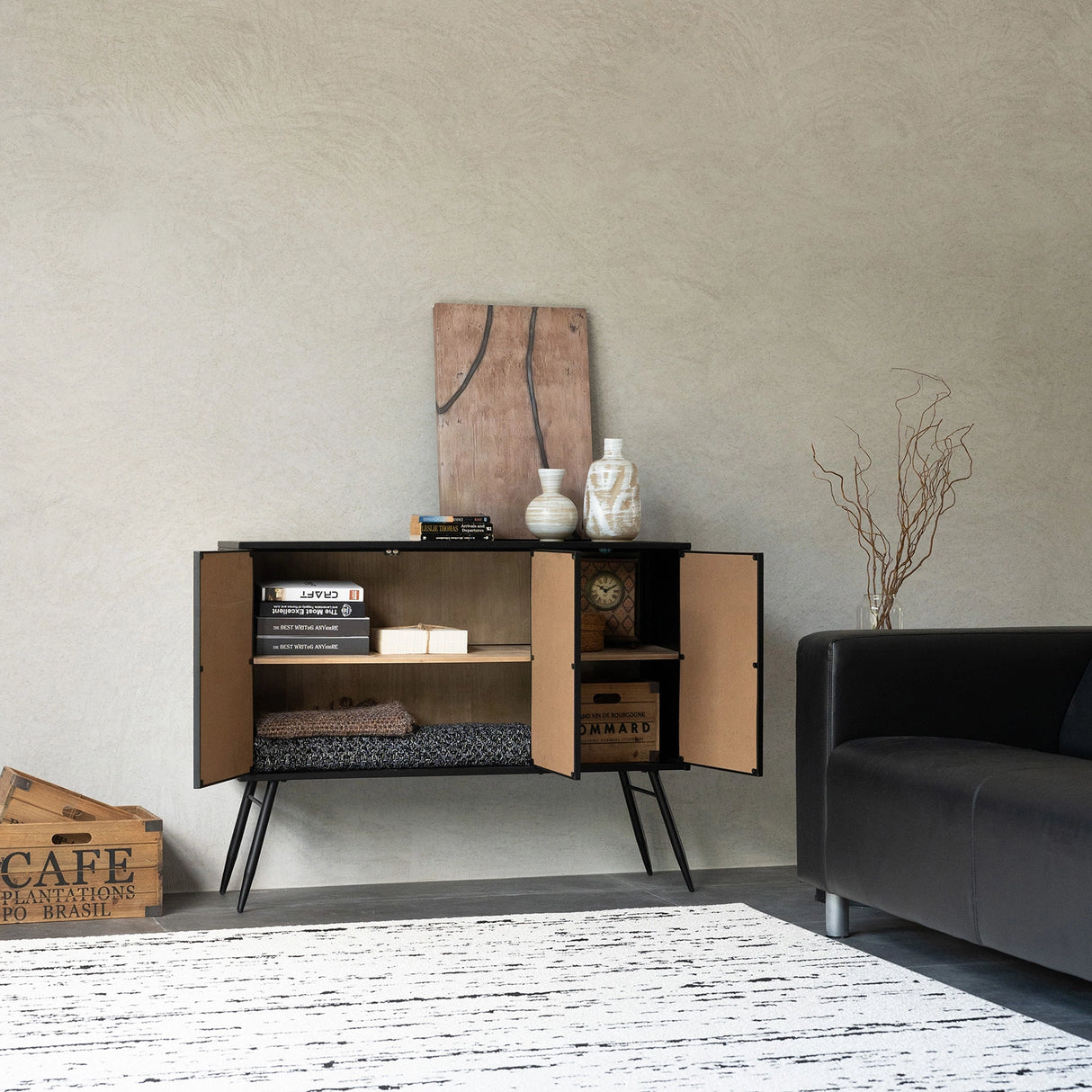 Apothecary 43"x33" Faux-Drawer Cabinet