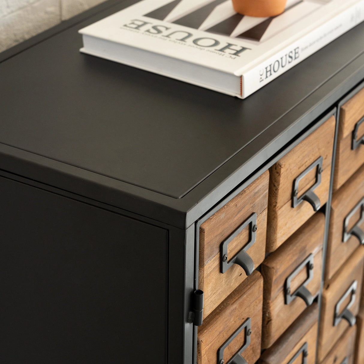 Apothecary 55" Tall Faux-Drawer Cabinet