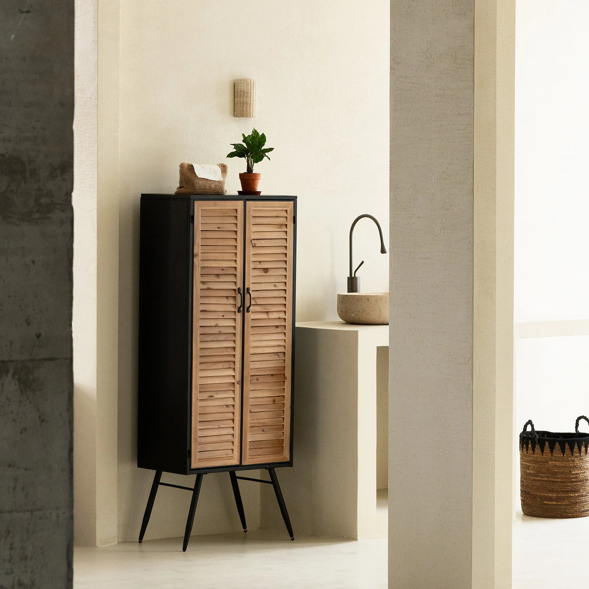 Velora 55" Tall Storage Cabinet