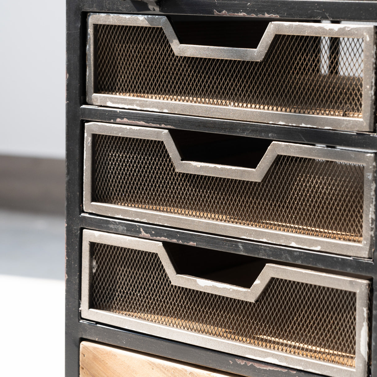 34"x33" Multi-Drawers Vintage Cabinet with Wheels