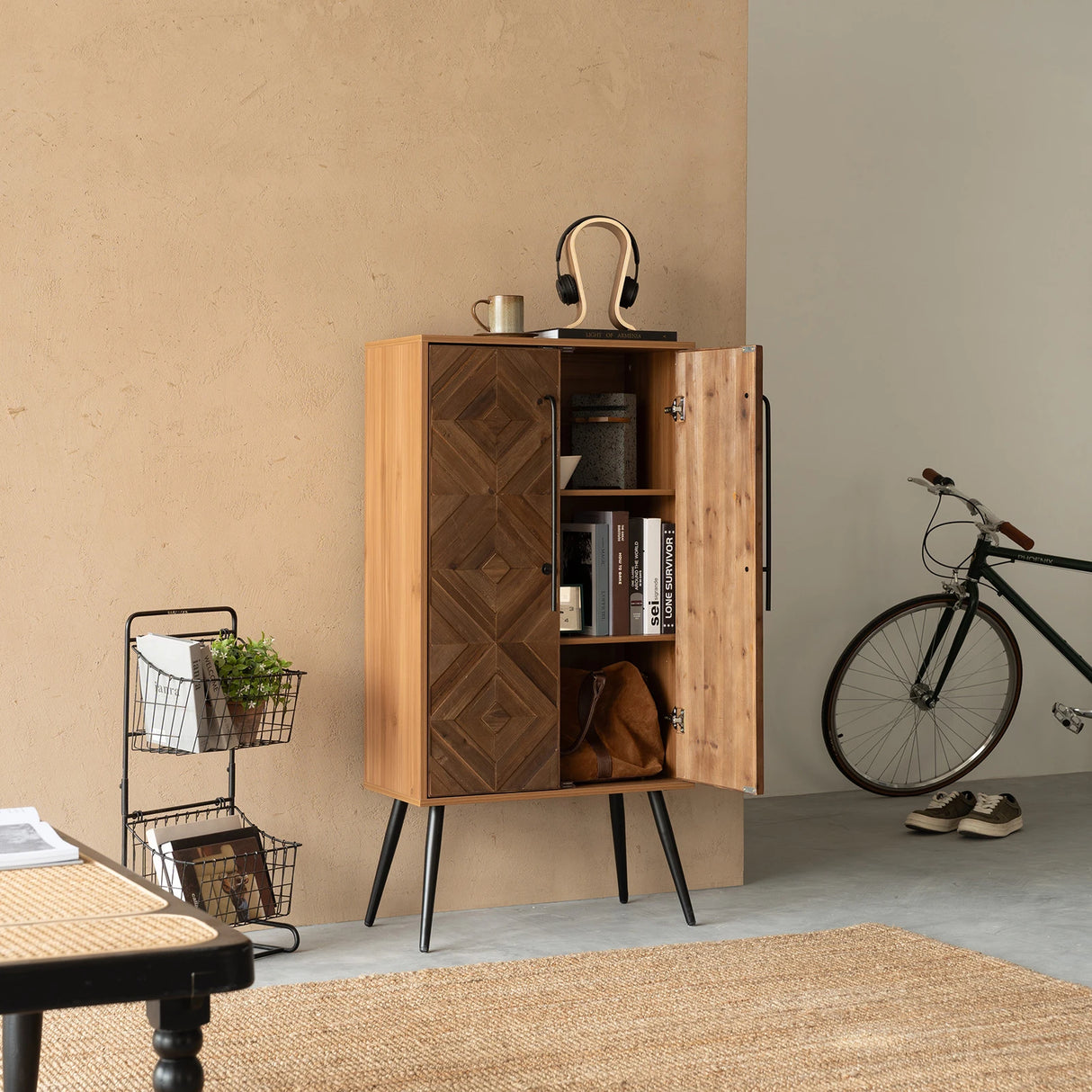 Acadia 50" Tall Accent Storage Cabinet