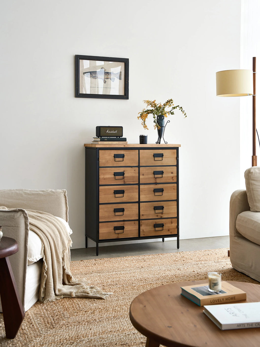 Rhylen Faux-Drawer Cabinet