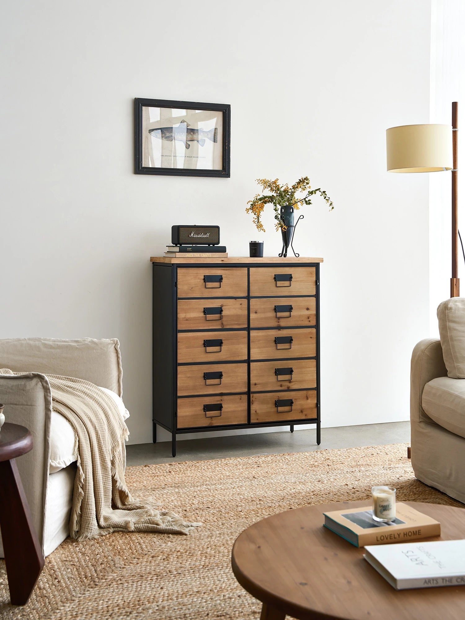 Rhylen Faux-Drawer Cabinet