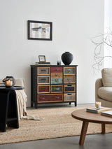 Mirelith 35"x33" Faux-Drawers Cabinet