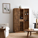 Bar Cabinet with Reclaimed Wood Doors