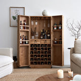 Bar Cabinet with Reclaimed Wood Doors