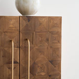Bar Cabinet with Reclaimed Wood Doors