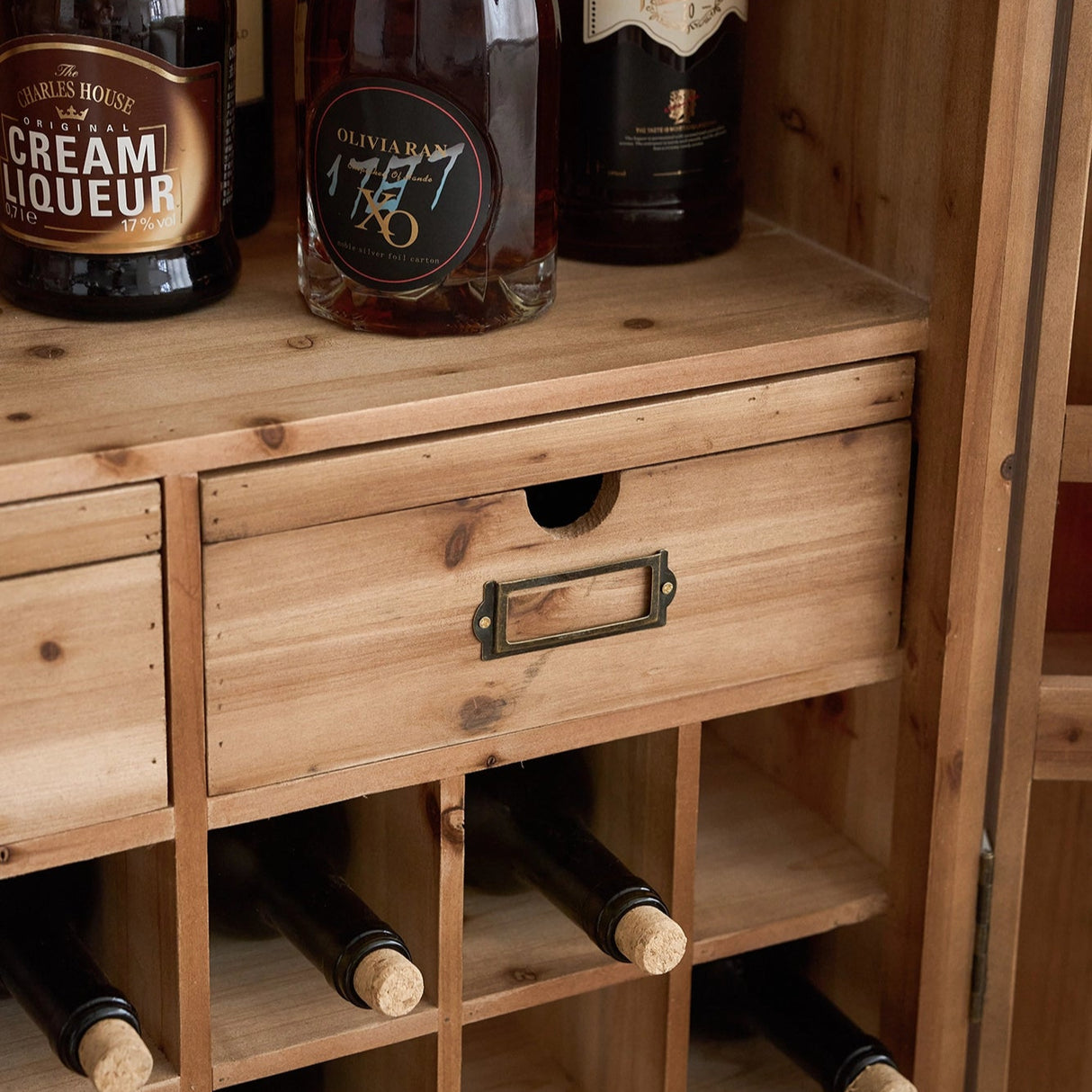 Bar Cabinet with Reclaimed Wood Doors