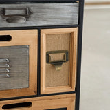 Industrial Style Multi-Drawer Side Table