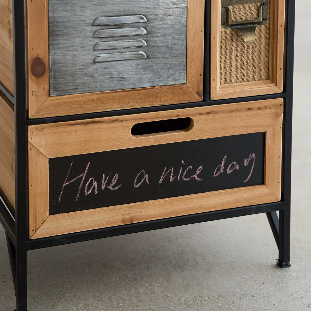Industrial Style Multi-Drawer Side Table