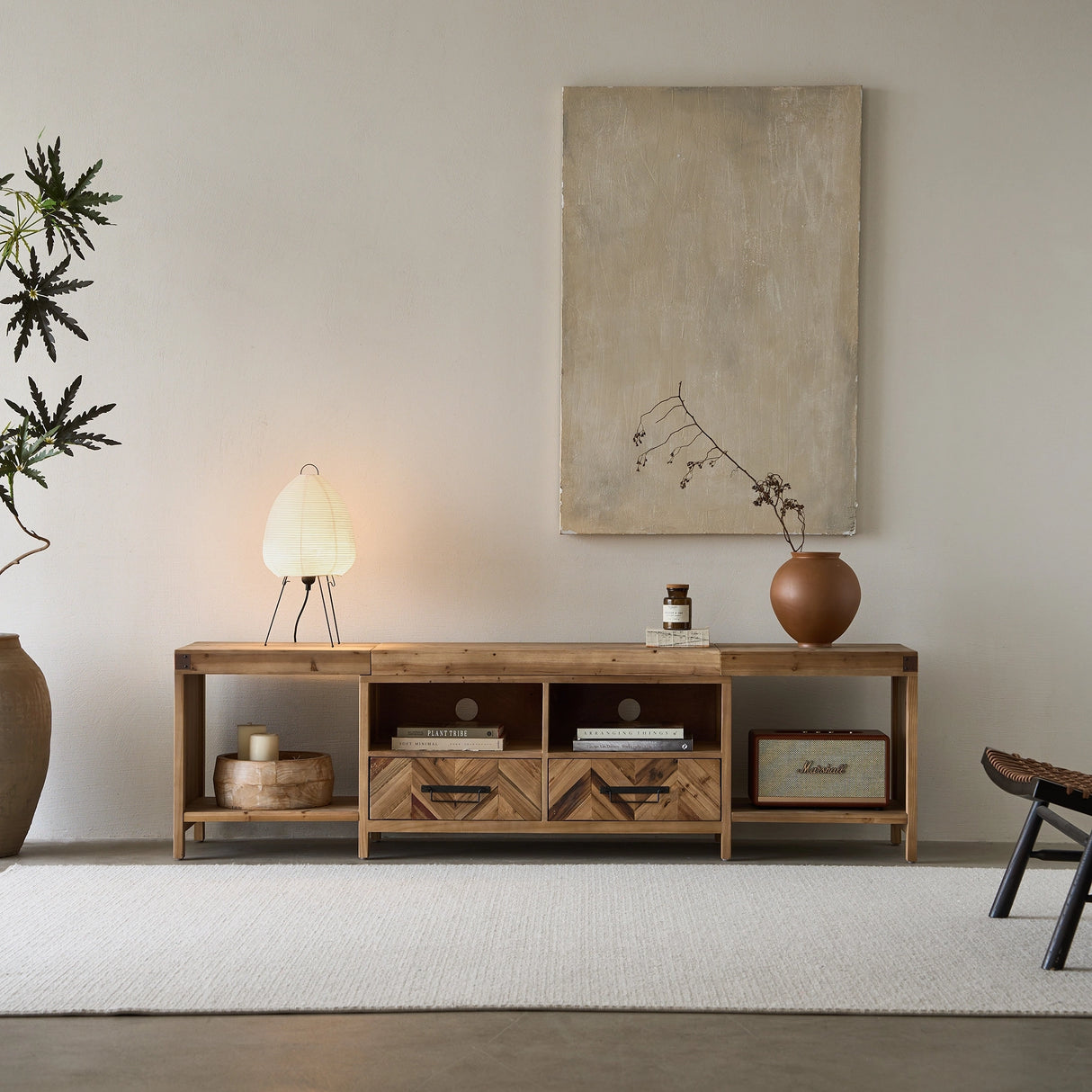 Reclaimed Wood TV Stand for TV Up to 80”