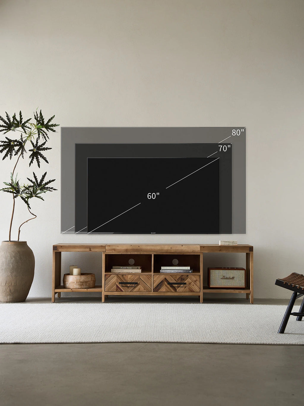 Acadia TV Stand for TV Up to 80″