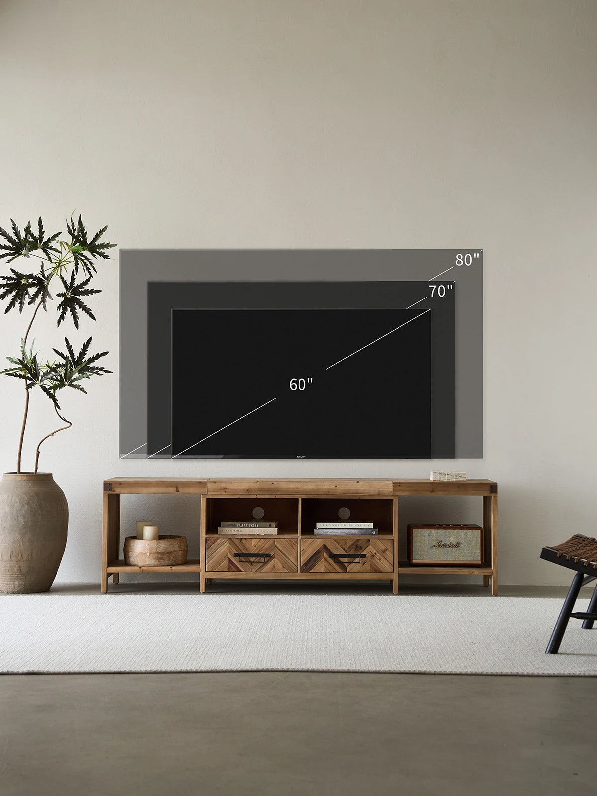 Acadia TV Stand for TV Up to 80″