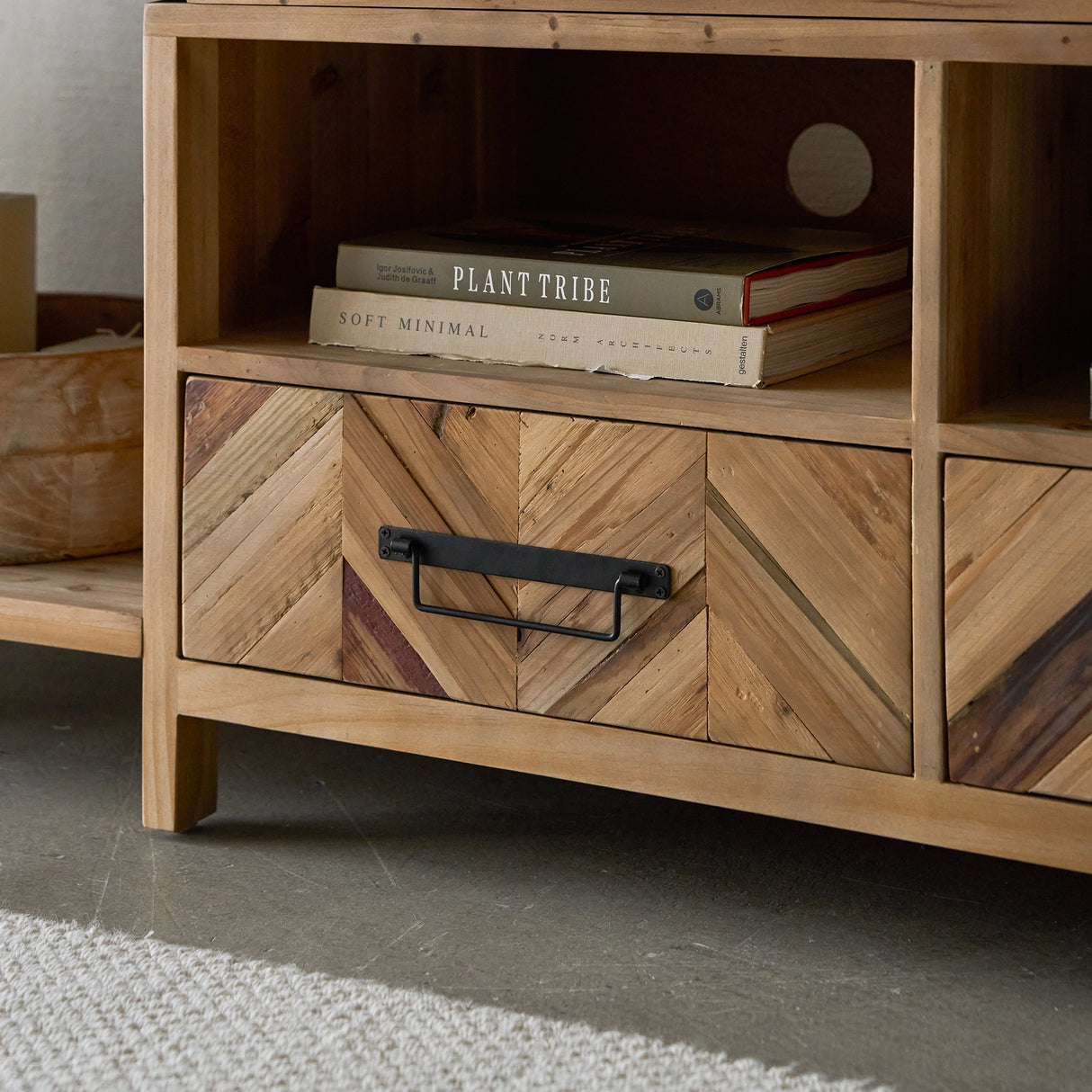 Reclaimed Wood TV Stand for TV Up to 80”