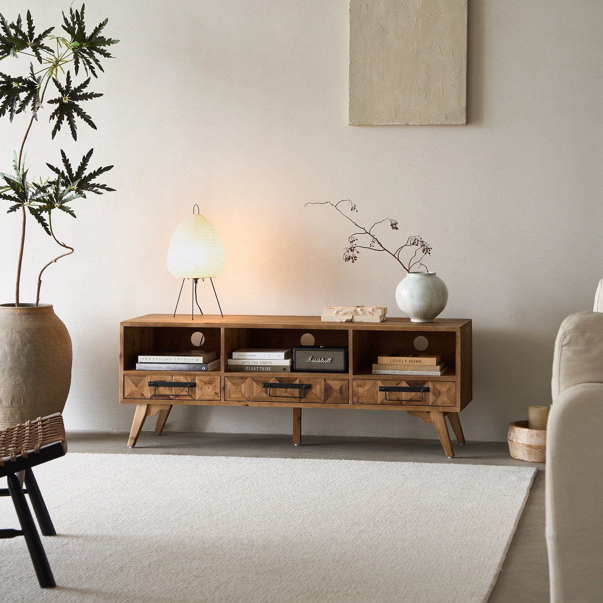 Reclaimed Wood TV Stand for TV Up to 60”