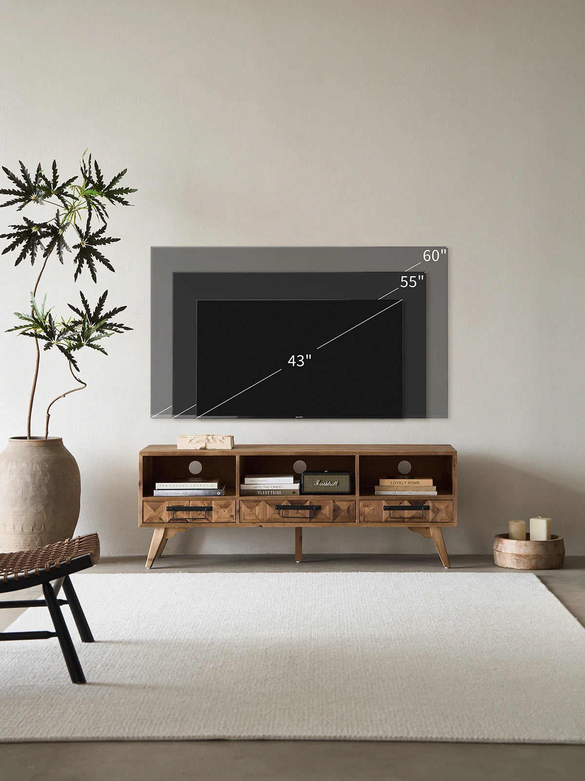Acadia TV Stand for TV Up to 60″