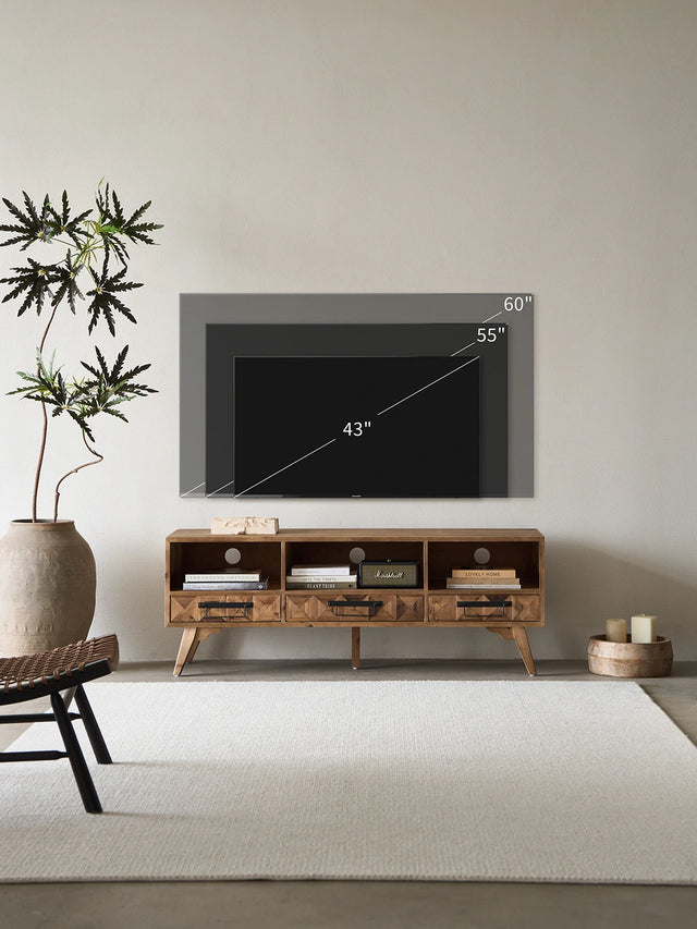 Reclaimed Wood TV Stand for TV Up to 60"