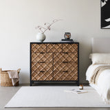 41” * 37” Wood Parquet Chest