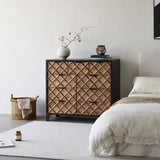 41” * 37” Wood Parquet Chest