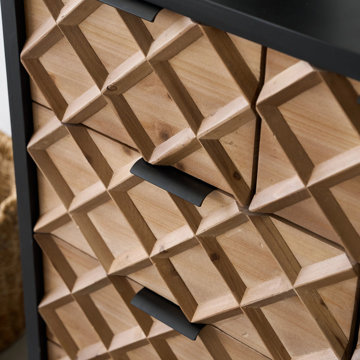 41” * 37” Wood Parquet Chest
