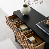 41” * 37” Wood Parquet Chest