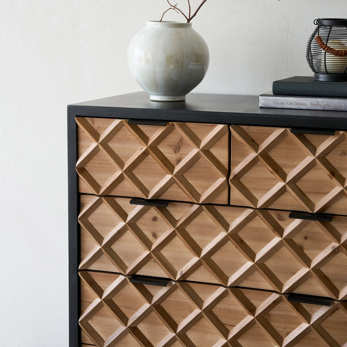 33” * 44” Wood Parquet Dresser