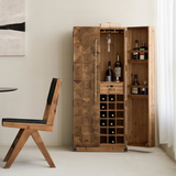 Bar Cabinet with Reclaimed Wood Doors