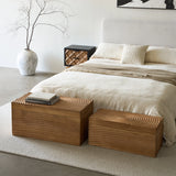 Whirling Wood Storage Boxes, Set of 2