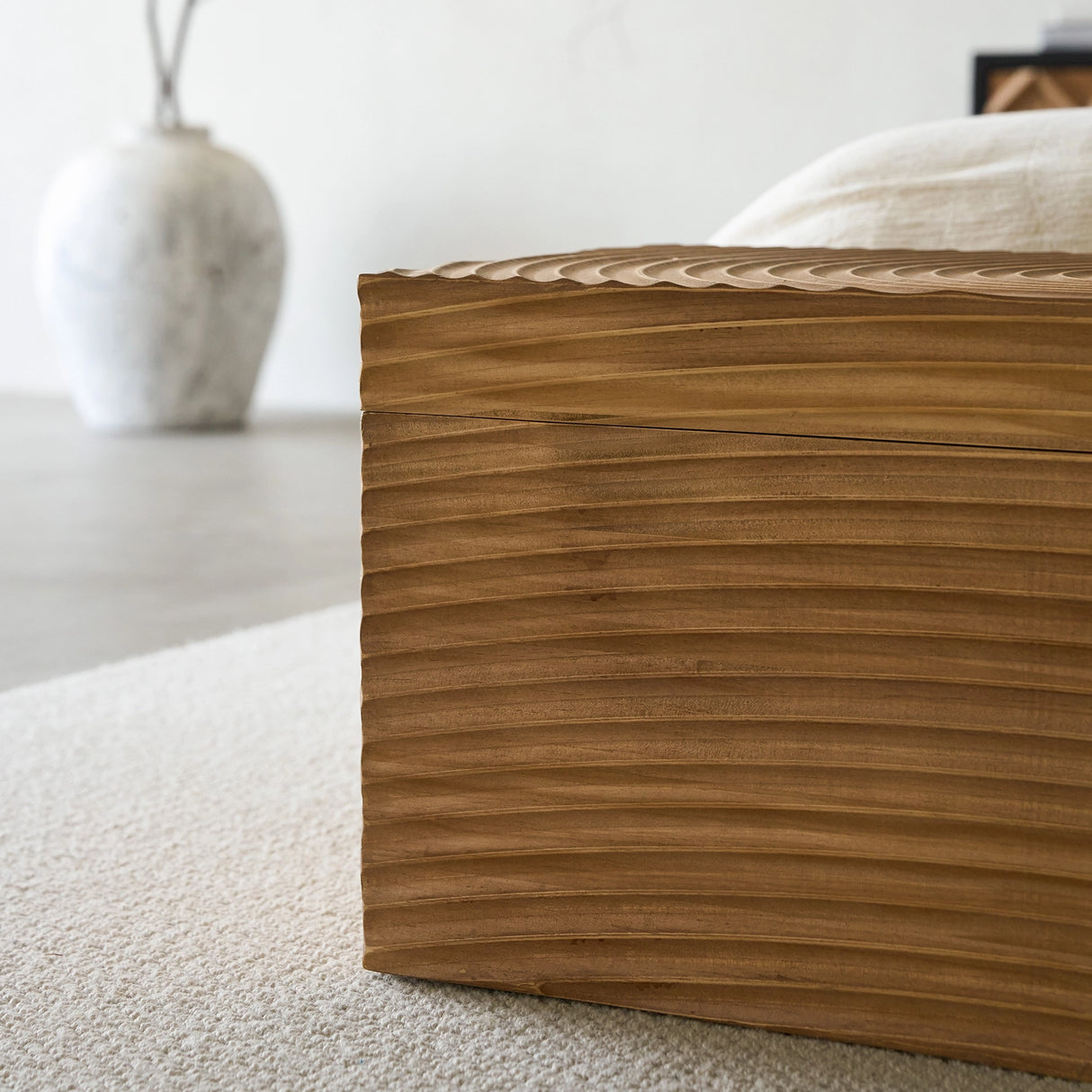 Whirling Wood Storage Boxes, Set of 2