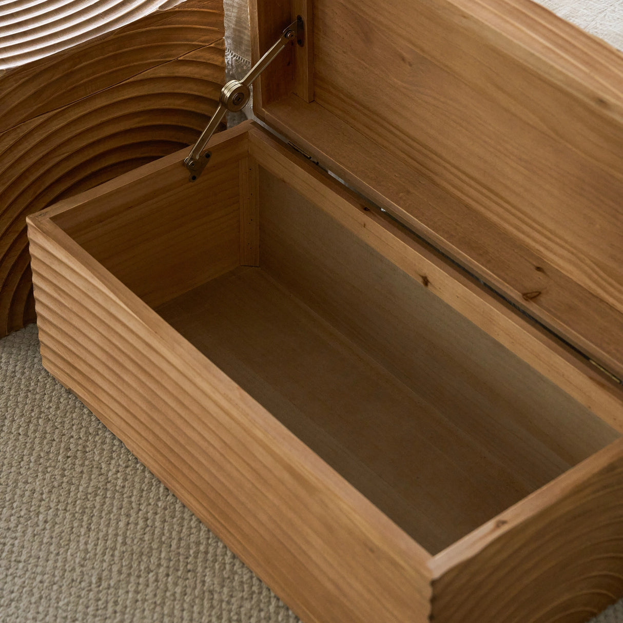 Whirling Wood Storage Boxes, Set of 2
