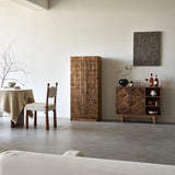 Bar Cabinet with Reclaimed Wood Doors