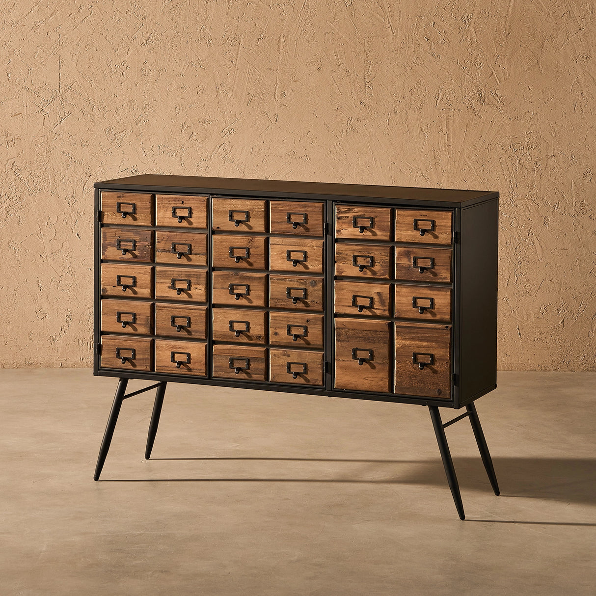 Apothecary 43"x33" Faux-Drawer Cabinet