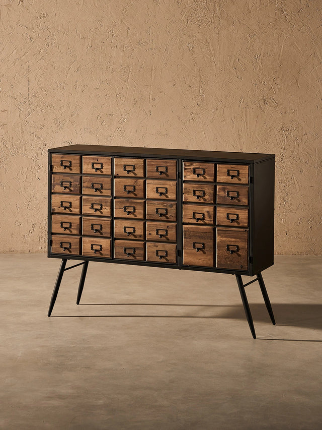 Apothecary 43"x33" Faux-Drawer Cabinet