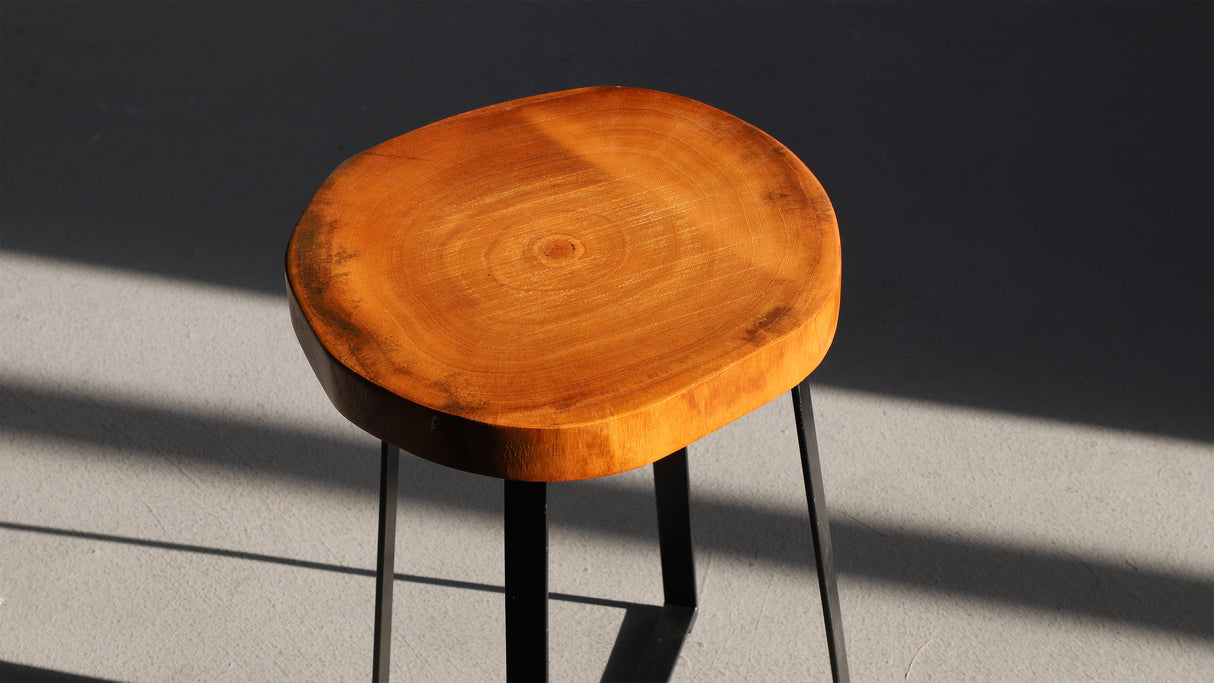 Natural Wood Stool with Paulownia Wood