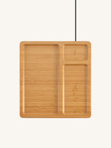 Bamboo Organizer Tray with Dual Wireless Charger