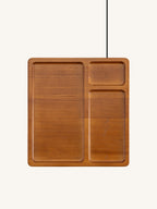 Bamboo Organizer Tray with Dual Wireless Charger