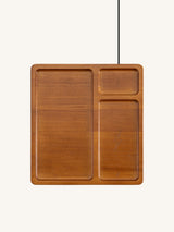 Bamboo Organizer Tray with Dual Wireless Charger